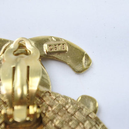 Chanel Coco Mark Mesh Gold Plated 29 Ladies 32.8g Earring