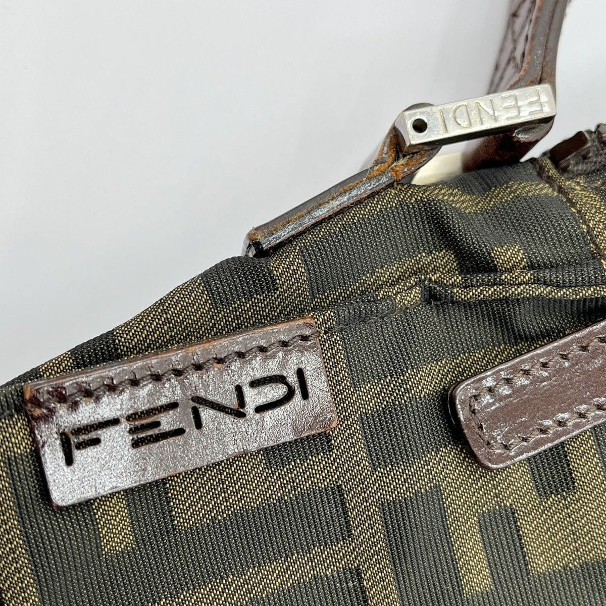 Fendi Shoulder Bag Zucca Scratch Yes 16161 001 Brown