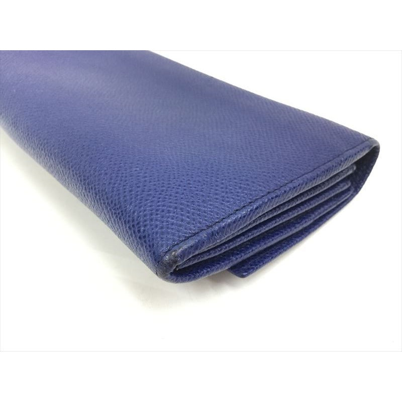 Bvlgari Bifold Long Wallet Leather Blue Dahlia 36317 — view 2