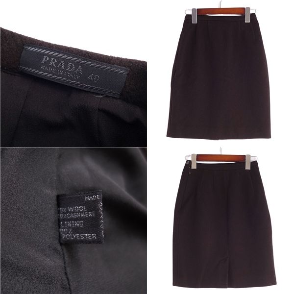 Prada Skirt Tight Skirt Short Length None Wool Cashmere Bottoms Women's 40 (M