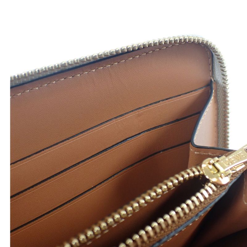 [AB Rank] Loewe Puzzle Zip Around Long Wallet C510t12x13 Calfskin Ghost Soft