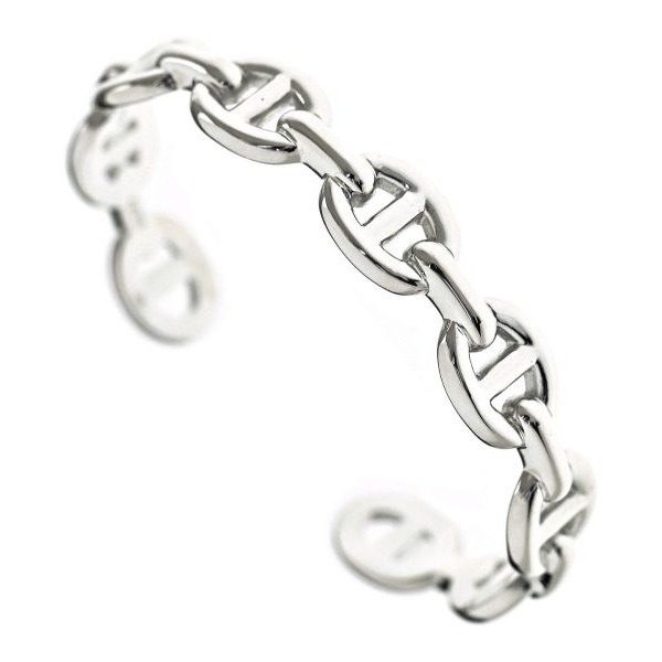 Hermes Bracelet Bangle Silver — view 3