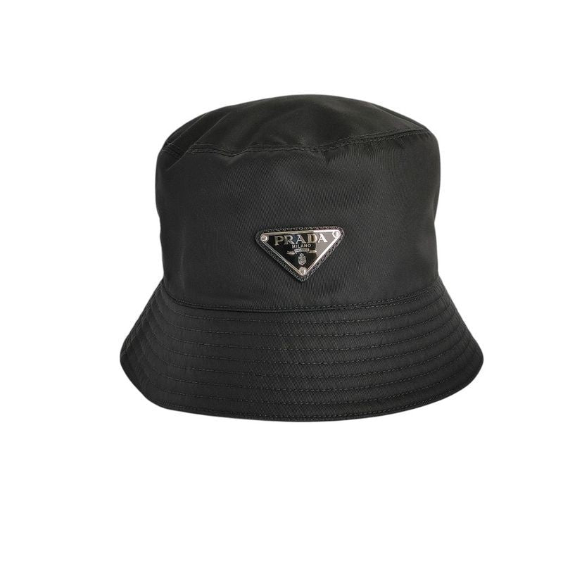 Prada 2022 Triangle Logo Renylon Bucket Hat 1 Hc137 Size S Black