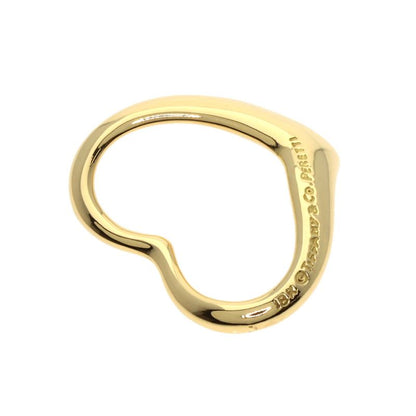 Tiffany & Co Open Heart TOP Pendant Top 18K Yellow Gold Ladies