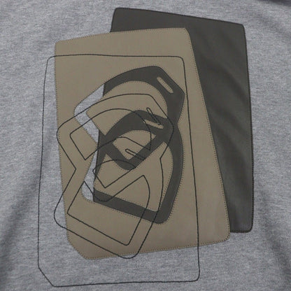 Hermes Armor de Carre Lambskin Details Pullover Hoodie Gray — view 4