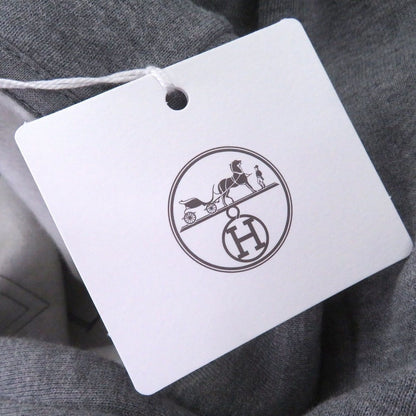 Hermes Armor de Carre Lambskin Details Pullover Hoodie Gray — view 9