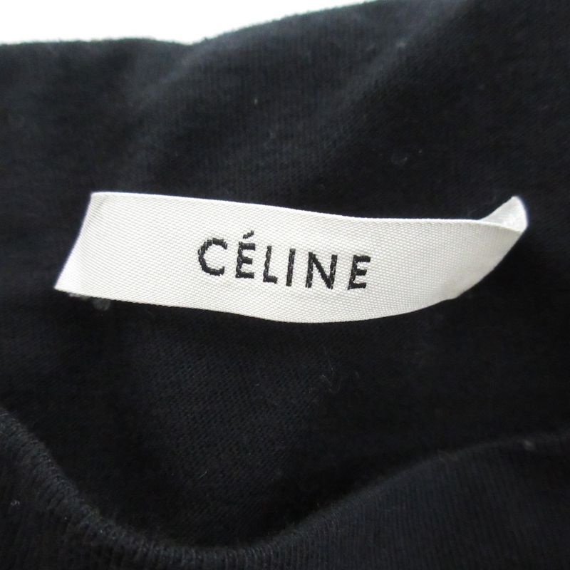 Good Celine Phoebe Period Leather Trim Layered Cut and Sewn Size S Black