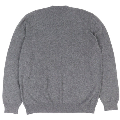 Hermes Chess and Shadow Cashmere Horse Crew Neck Long Sleeve Knit Sweater Gray — view 2