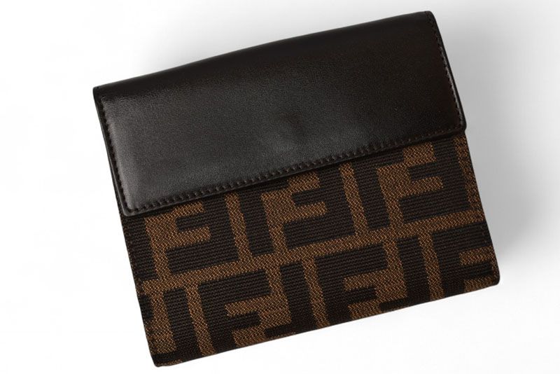 Fendi Wallet Fold Fendi Fold Wallet Zucca Pattern Brown