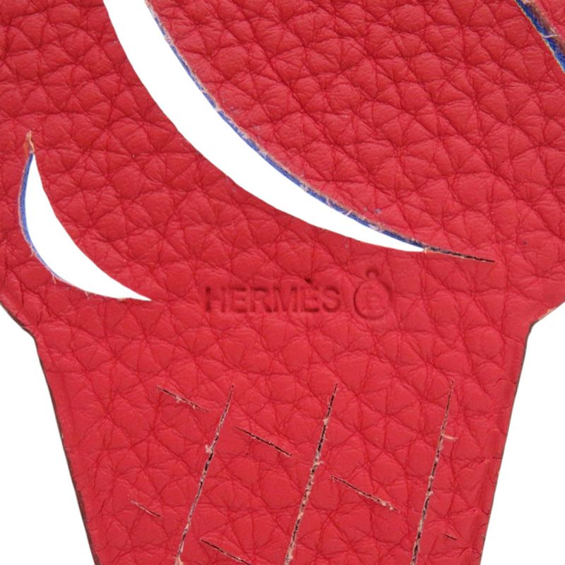 Hermes Petite Ache Ice Cream Leather Blue Red Key Holder 0070 Hermes