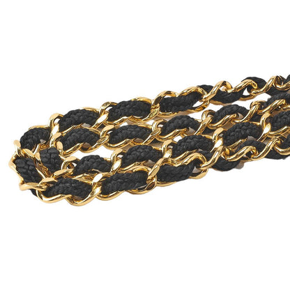 Chanel Matelasse Paris Limited Chain Shoulder Satin Black With Gold And Silver