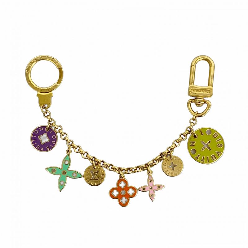 Louis Vuitton Key Holder Porte Cles Chenne Looping M66005 Multicolor Gold Ladies