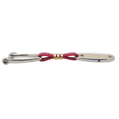 Gucci Vintage Key Holder Charm Leather Red Gold Silver — view 11