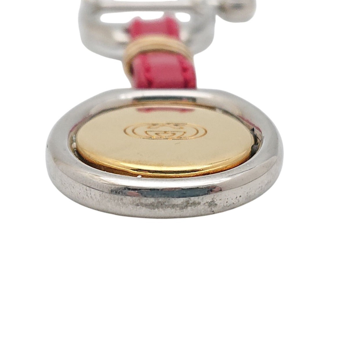 Gucci Vintage Key Holder Charm Leather Red Gold Silver — view 12