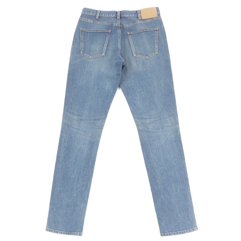 Celine N112 640E 07WS Washed Skinny Pants Denim Pants Indigo Blue 29 Made In