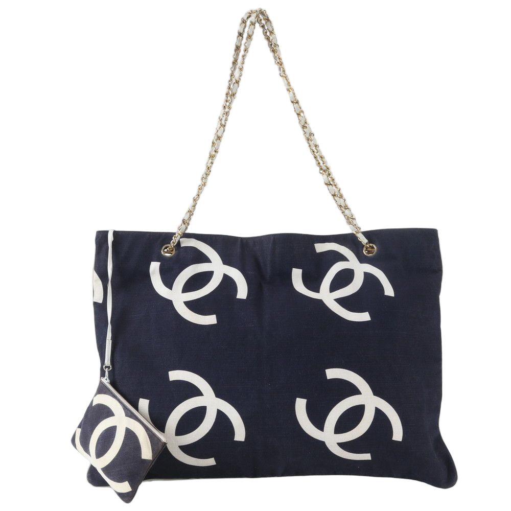 Chanel CC Logo Chain Tote Shoulder Hand