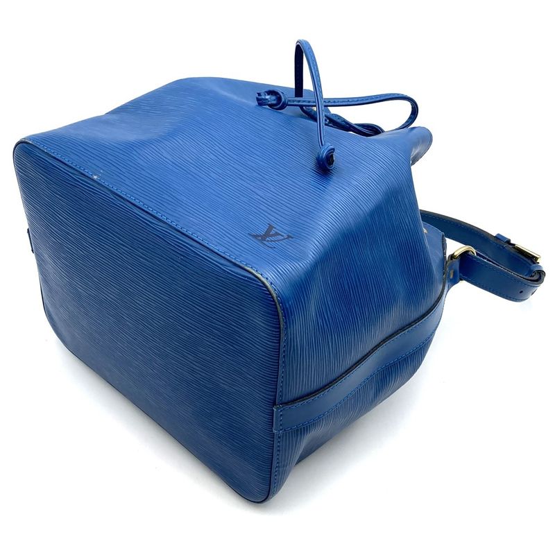 Louis Vuitton M44105 Epi Petite Noe Shoulder Bag Toledo Blue Leather Women Men
