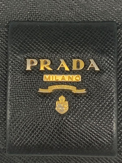 2589 Prada Bifold Long Wallet 1m1132 Saffiano Leather Ribbon Nero Black