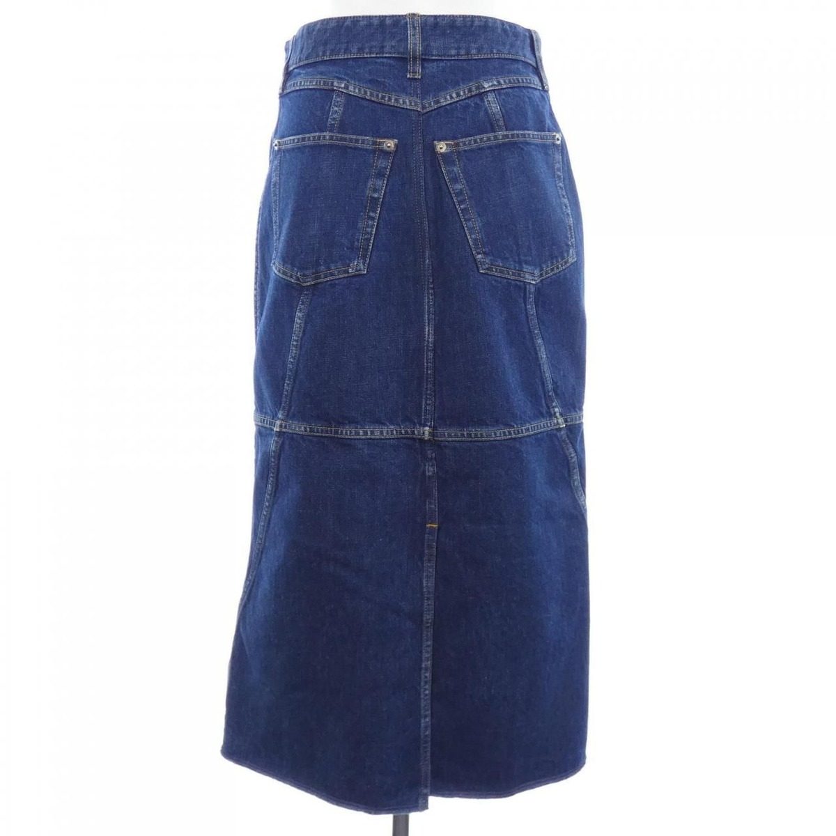 Louis Vuitton Monogram Patch Long Denim Skirt — view 2