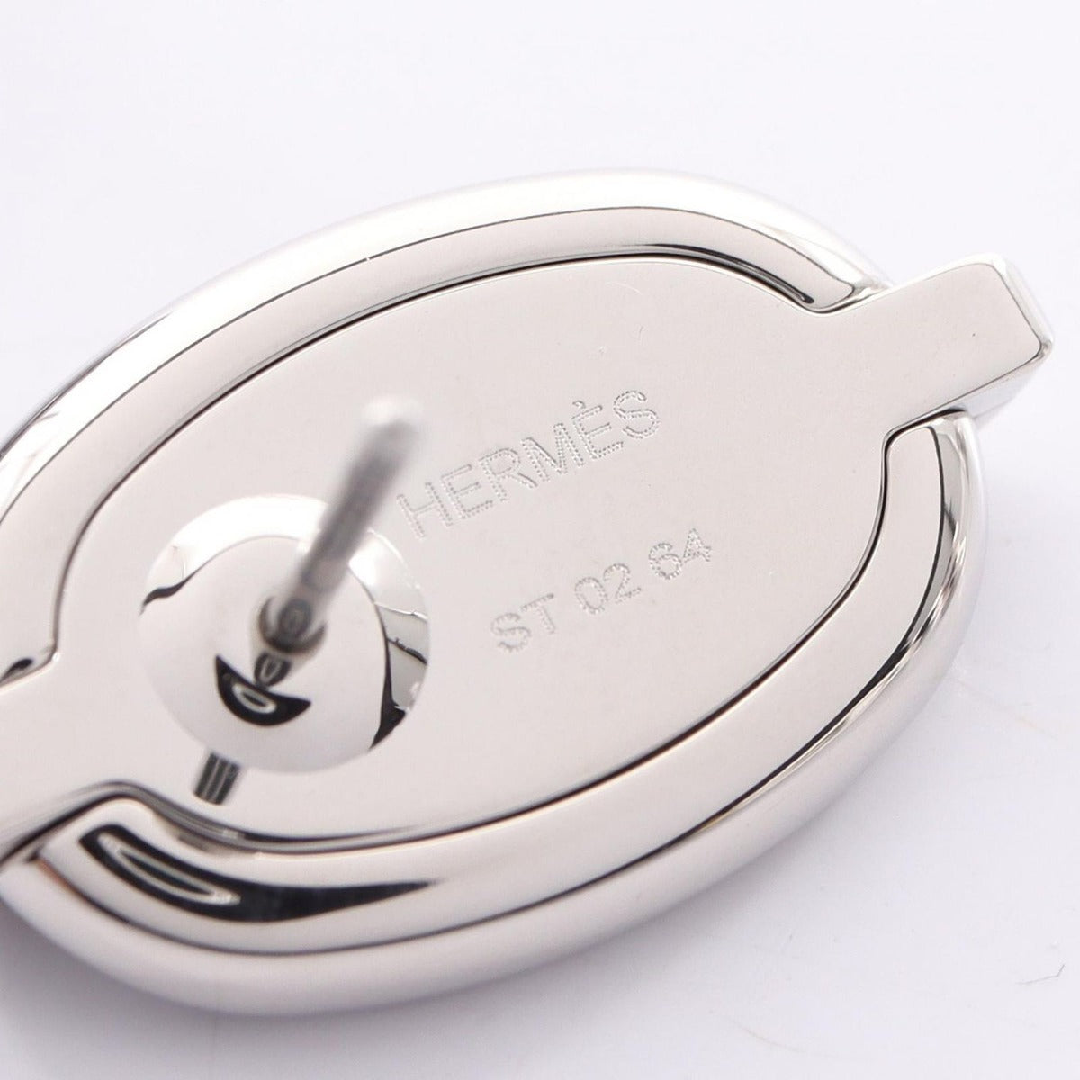 Hermes Earrings Mini Maillon Stainless Steel — view 3