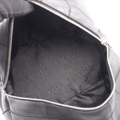 Chanel Choco Bar Black Leather Calf Boston Bag — view 3