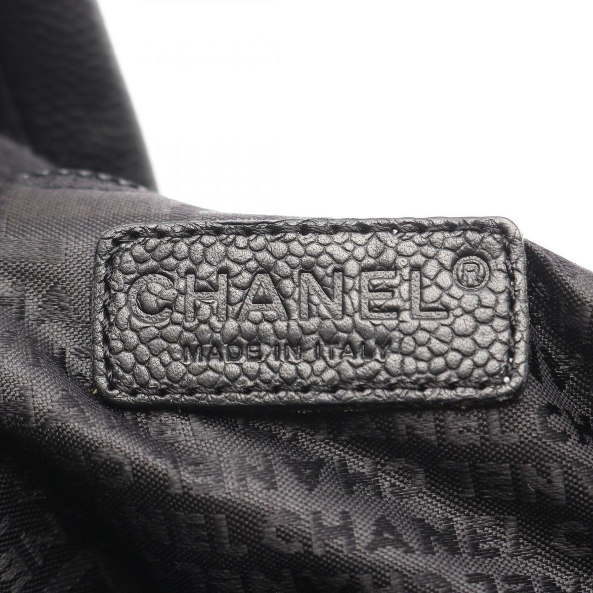 Chanel Choco Bar Black Leather Calf Boston Bag — view 4
