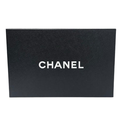 Chanel Sandals Shoes Leather Black Gold Coco Mark Icon Metal Strap Matelasse