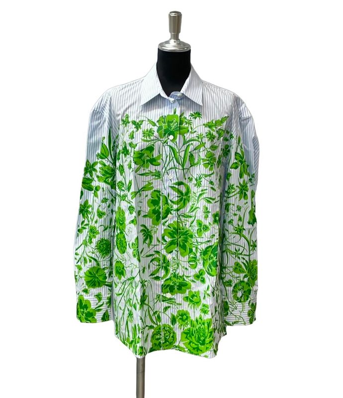 Gucci Long Sleeve Shirt Flower Print Women's Size 40 (S) Gucci