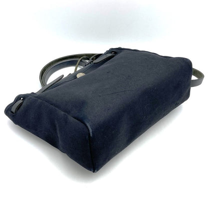 Hermes Yale Bag PM Canvas 2WAY Replaceable Shoulder Bag Handbag Black Ladies Men