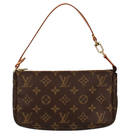 Louis Vuitton Pochette Accessoire M51980 Monogram Ladies Handbag Brown Excellent