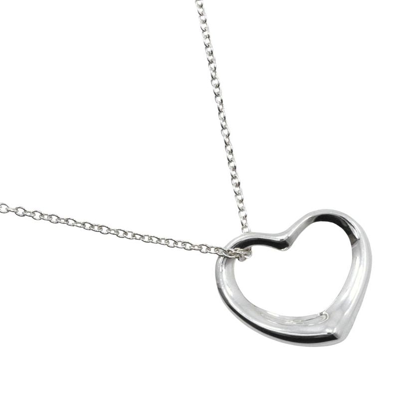 Tiffany & Co Open Heart Elsa Peretti 925 Silver Ladies 4.8g Necklace