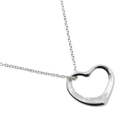 Tiffany & Co Open Heart Elsa Peretti 925 Silver Ladies 4.8g Necklace