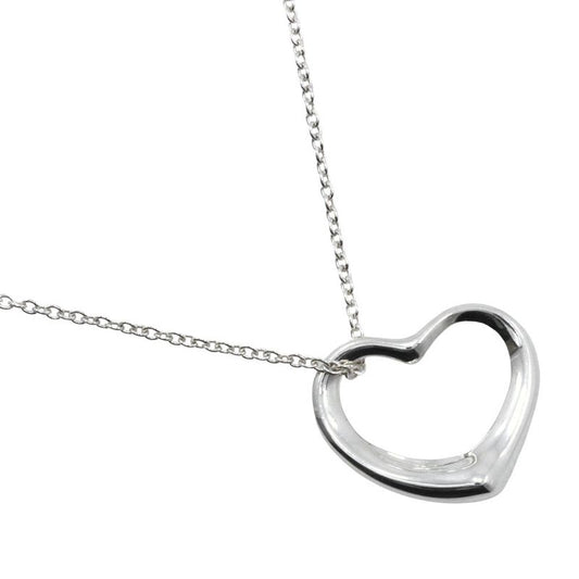 Tiffany & Co Open Heart Elsa Peretti 925 Silver Ladies 4.8g Necklace