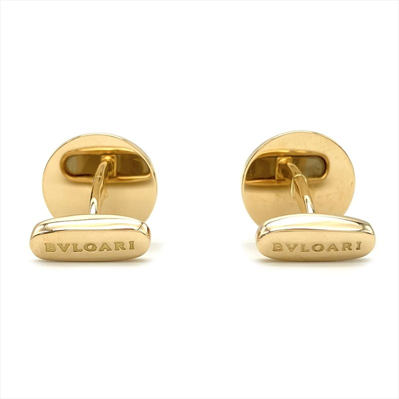 Bulgari Bvlgari Cufflinks Button Cufflinks 18K Yellow Gold 169g Diamond Yellow