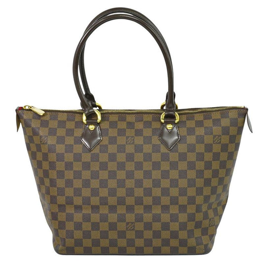 Authentic Louis Vuitton LV Saleya MM Damier Ebène Tote Handbag Brown N51182