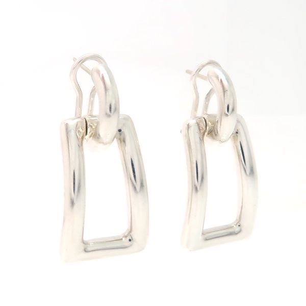 Tiffany & Co Earrings 925 Biscayne Drop Rectangle SV Silver 2002 Tiffany & Co