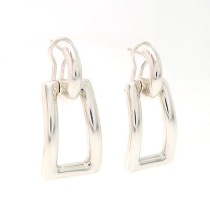 Tiffany & Co Earrings 925 Biscayne Drop Rectangle SV Silver 2002 Tiffany & Co