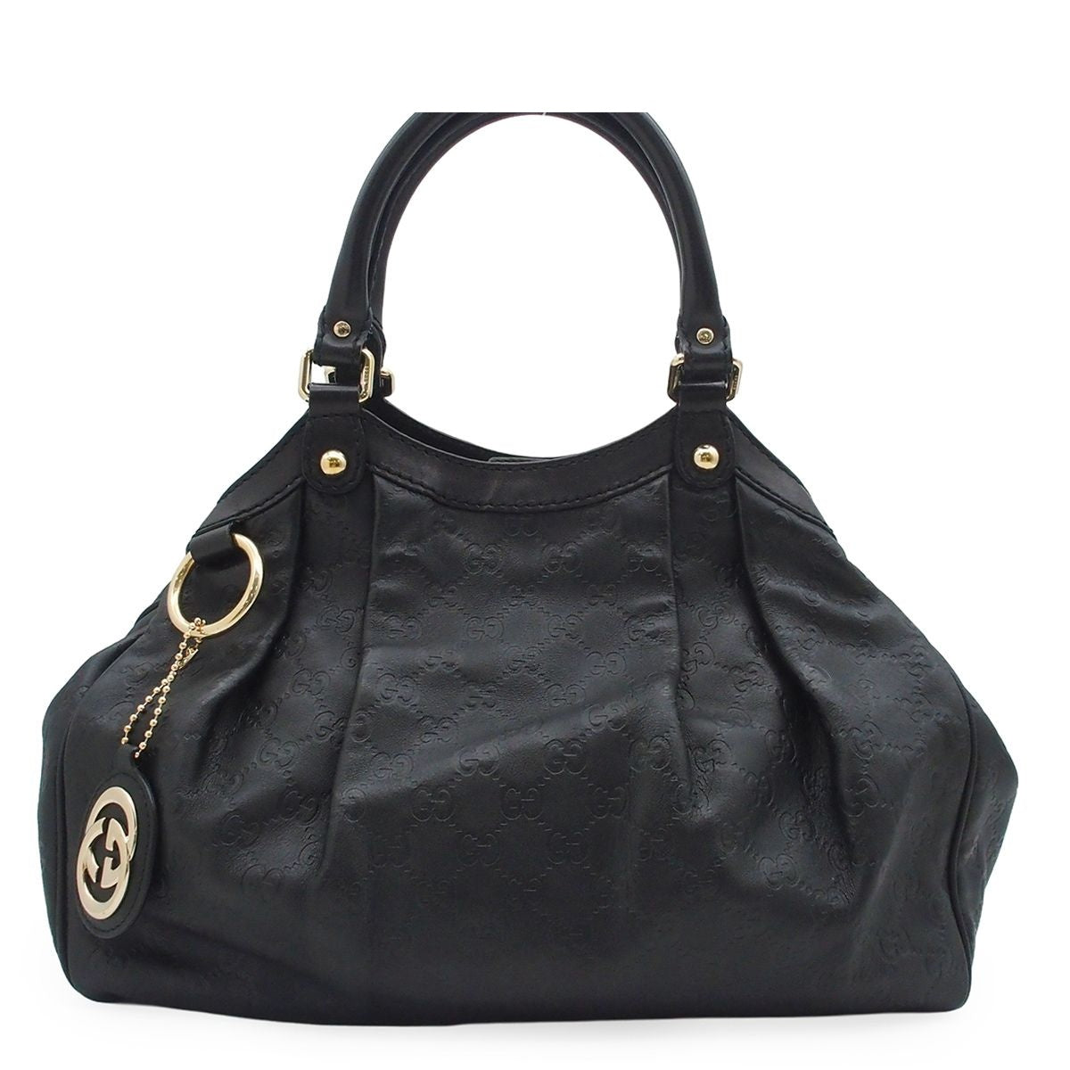 Gucci Sookie Black Guccissima Leather Tote Bag