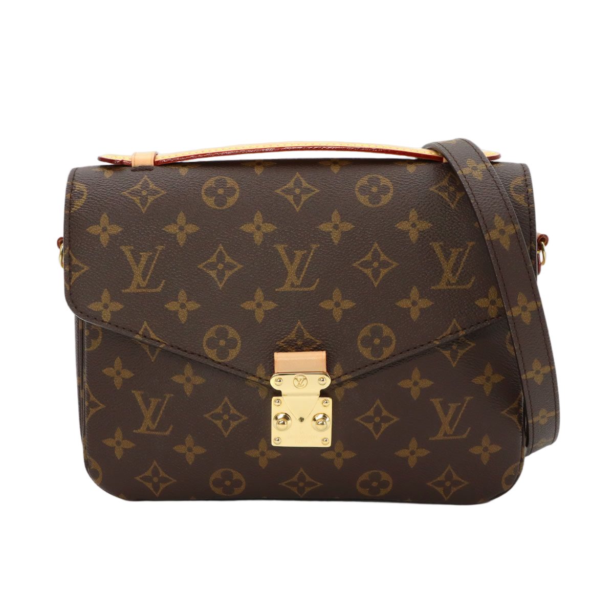 Louis Vuitton Monogram Pochette Metis MM 2-Way Bag Brown