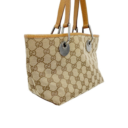 Gucci Handbag GG Canvas Beige Silver — view 2