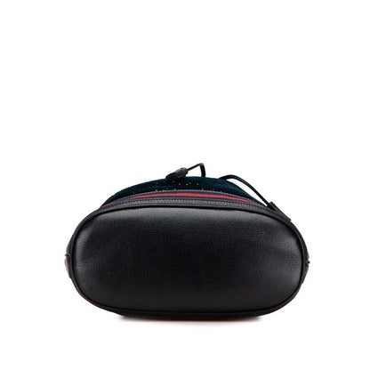 Gucci GG Velvet Sherry Line Crossbody Shoulder Bag Bucket Bag 574960 Navy