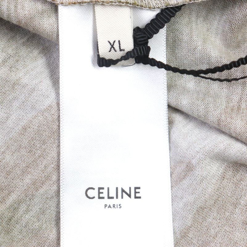 Celine 22SS 2x681246q Loose Logo T-shirt Cotton Logo Print Camouflage Pattern