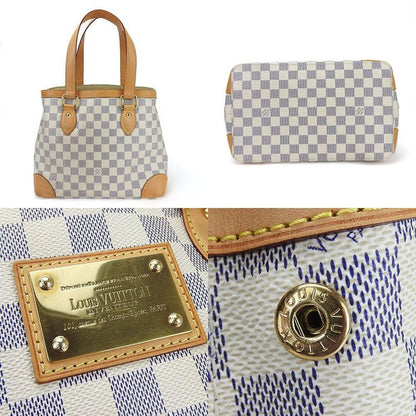 Louis Vuitton Tote Bag Shoulder Hampstead PM N51207 Damier Azure Gold Hardware