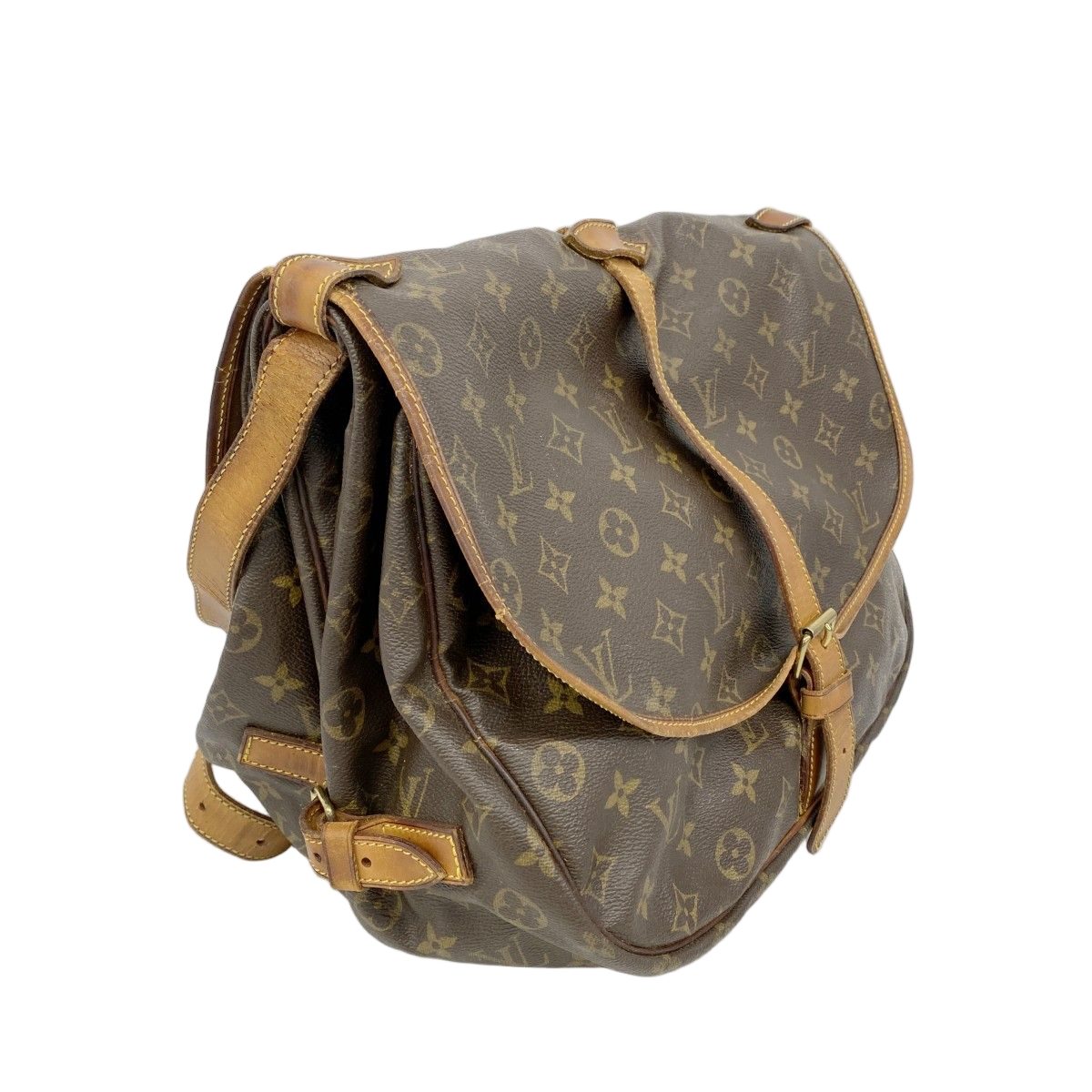 Louis Vuitton Shoulder Bag Monogram Saumur 35 Brown — view 2