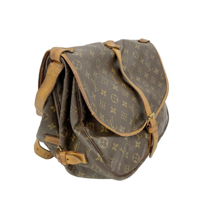 Louis Vuitton Shoulder Bag Monogram Saumur 35 Brown — view 2