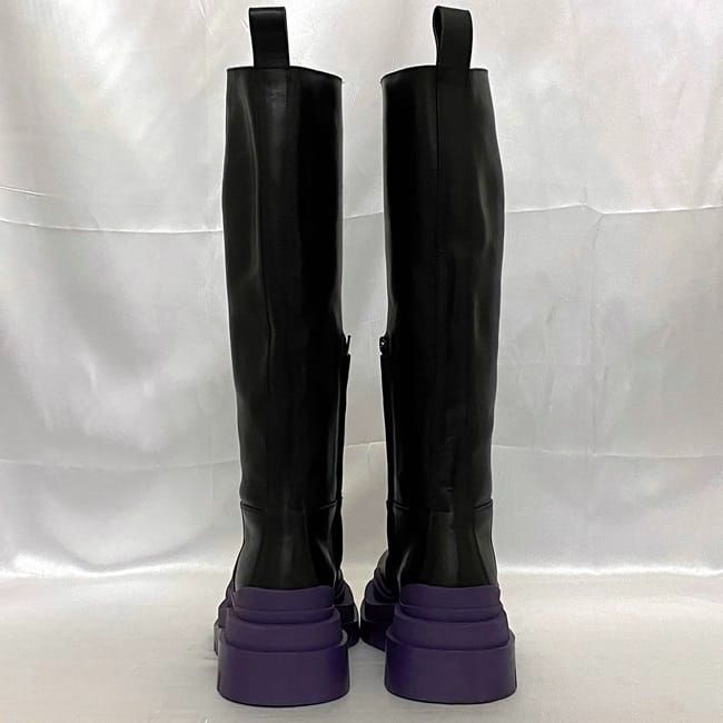 Bottega Veneta Long Boots Ec21731 Black Purple 37