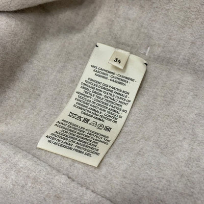 Hermes Outer Cashmere Beige Coat Serie Button