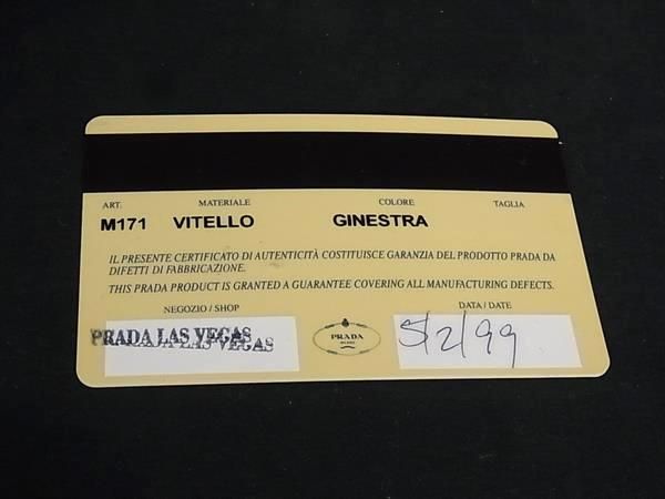 Prada M171 Leather Coin Case Coin Purse Ladies Yellow Fh2747