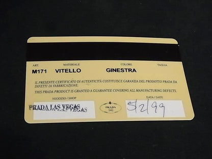 Prada M171 Leather Coin Case Coin Purse Ladies Yellow Fh2747