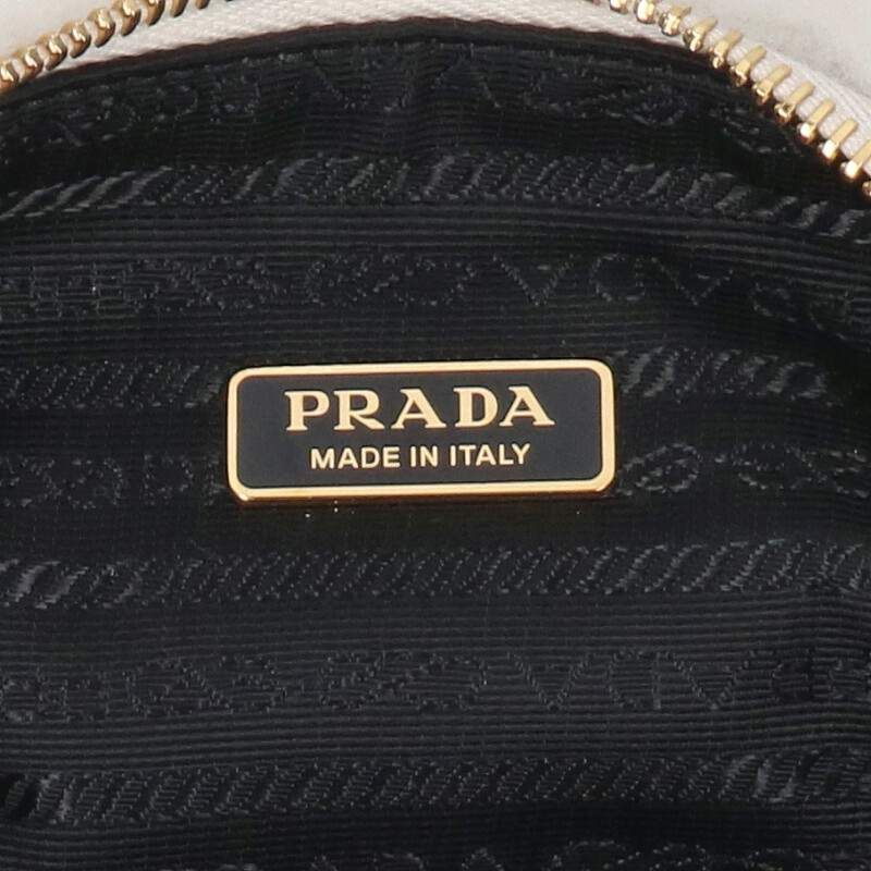 Prada 1bc543 Sacca Triangle Logo Plate Fur Handbag Women